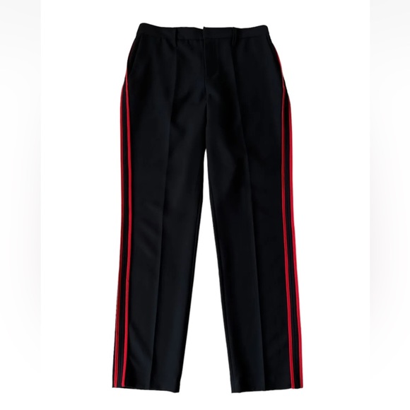 Zadig & Voltaire black Pomelo trousers w/ red stripe Size 36 - Picture 1 of 12